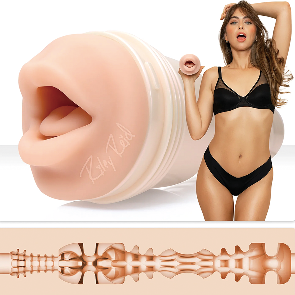 Riley Reid Fleshlight Insomnia Mouth Male Masturbator - Realistic Oral Sex Toy for Men, Discreet & Easy to Clean - Perfect for Solo Play & Couples Fun