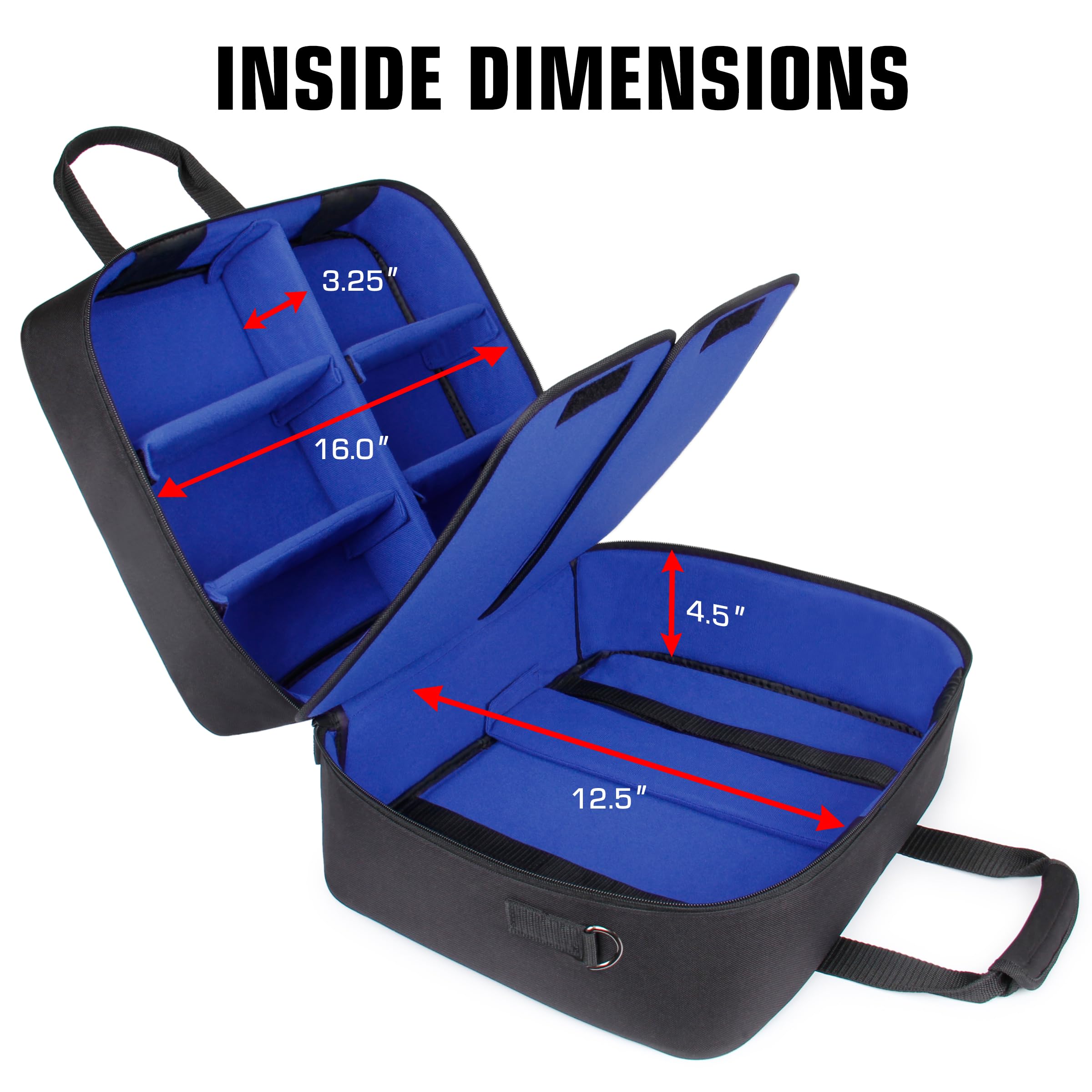 Premium XL Magic The Gathering MTG Deck Box Travel Case - Large Waterproof Card Storage Bag with Adjustable Shoulder Strap & Custom Dividers - Holds 1000+ Sleeved Cards & Deck Boxes (Blue) - Perfect for MTG Tournaments, Travel & Card Collection Storage
