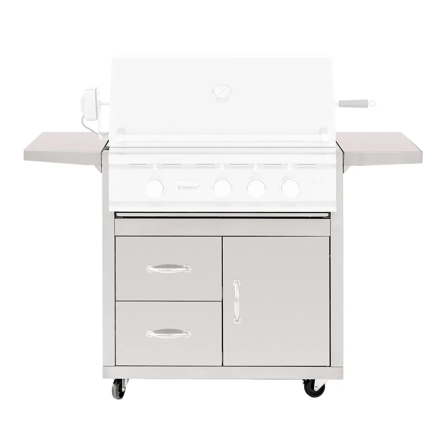 Summerset Grills Deluxe Cart for 32-inch TRL Gas Grill - Heavy Duty Outdoor BBQ Grill Cart Only | Perfect for Backyard, Patio, and Tailgating Parties