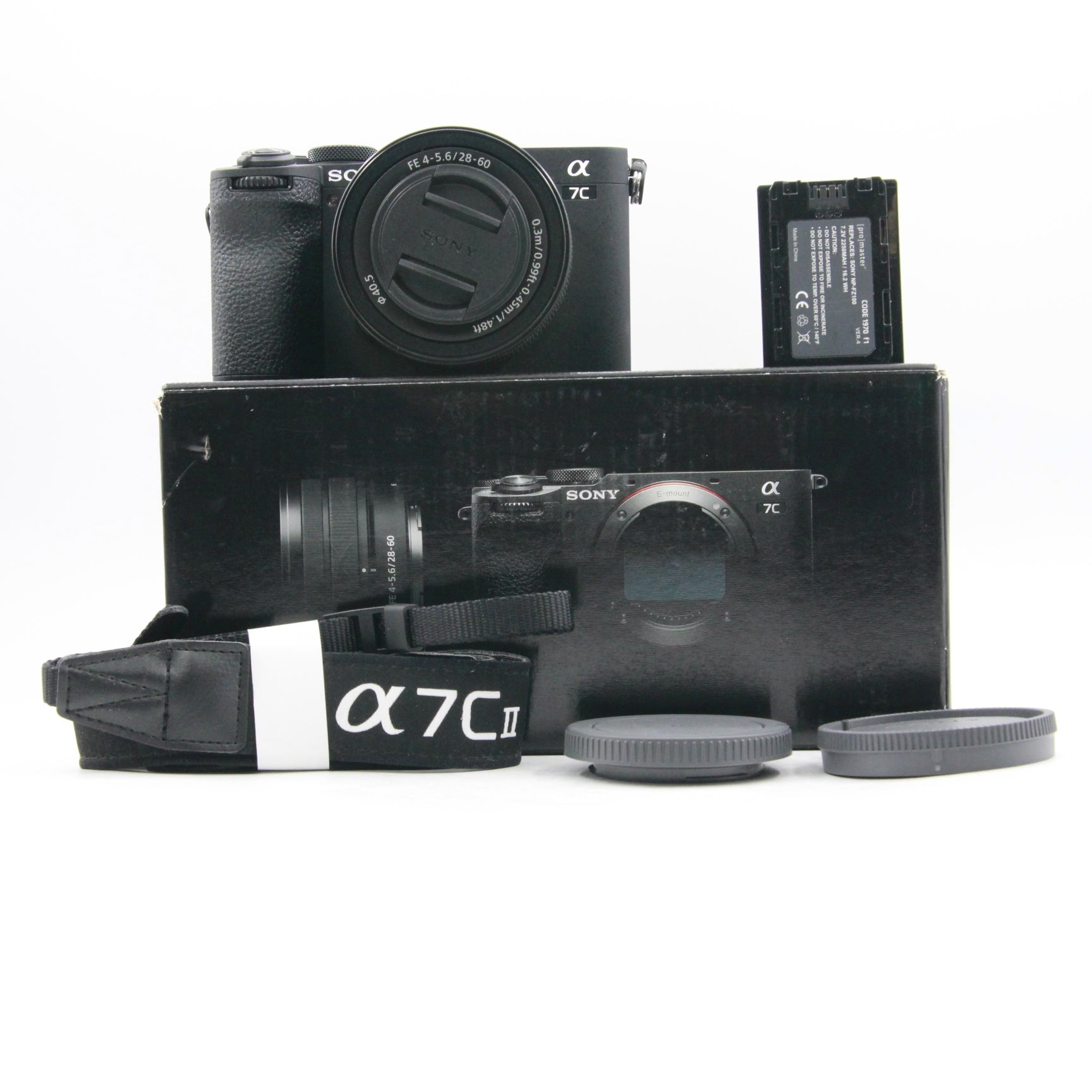 Open Box Sony a7C II Mirrorless Digital Camera with FE 28-60mm f/4-5.6 Lens (Black) - Compact Full-Frame Camera for Travel, Vlogging & Street Photography