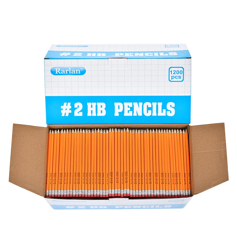 Premium #2 HB Wood-Cased Pencils - Pre-Sharpened Bulk Pack of 1200 - Ideal for Classroom, Office & School Supplies - Perfect for Standardized Tests, Writing & Drawing