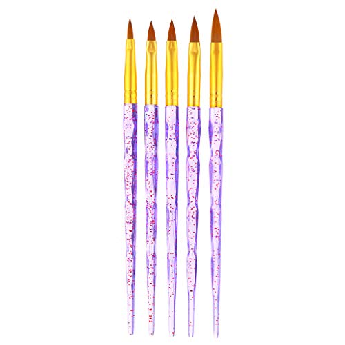 5pcs Nail Art Dotting Tools Set - Professional Gel Nail Design Painting Pens & Detailing Brushes for DIY Manicure, Perfect for Home Salon & Nail Art Enthusiasts