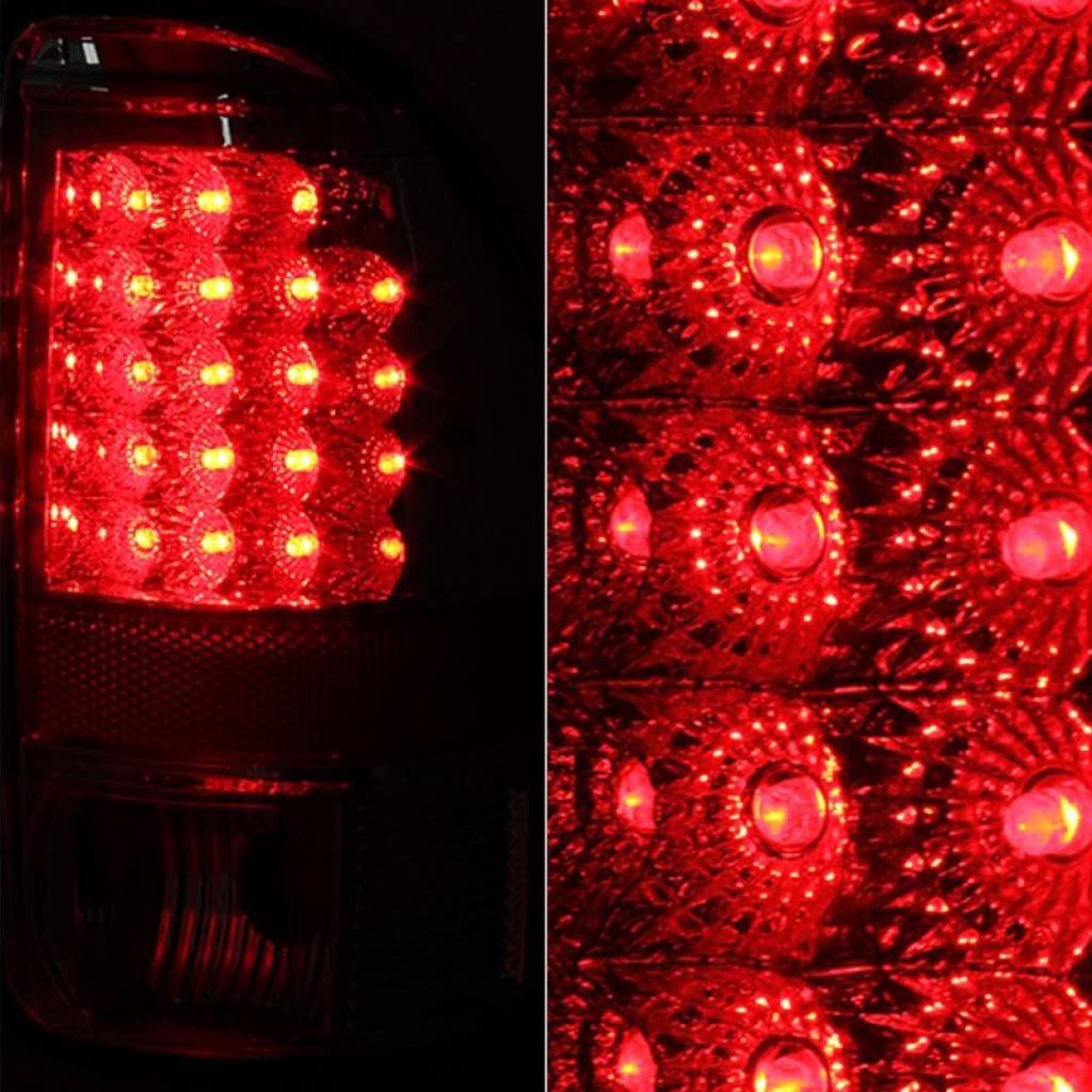 1997-2004 Dodge Dakota LED Tail Lights Pair - Black Spyder ALT-JH-DDAK97-LED-BK (9027017) | High-Performance Replacement for Enhanced Visibility & Style | Perfect for Off-Roading, Night Driving & Custom Truck Upgrades