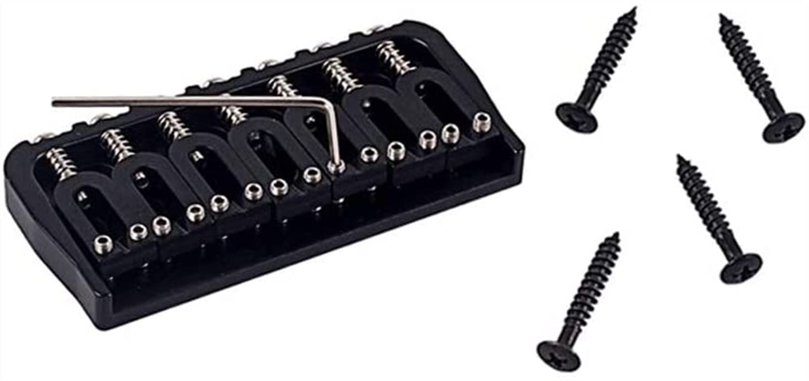 7 String Electric Guitar Bridge - Heavy Duty Metal Hardtail Saddle Replacement Part | Perfect for Guitar Upgrades & Repairs | Ideal for Rock, Metal & Studio Performances