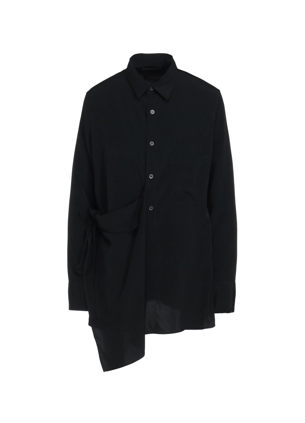 Elegant Crepe de Chine Draped Shirt for Women - Soft Flowy Blouse for Office, Party & Date Night Outfits