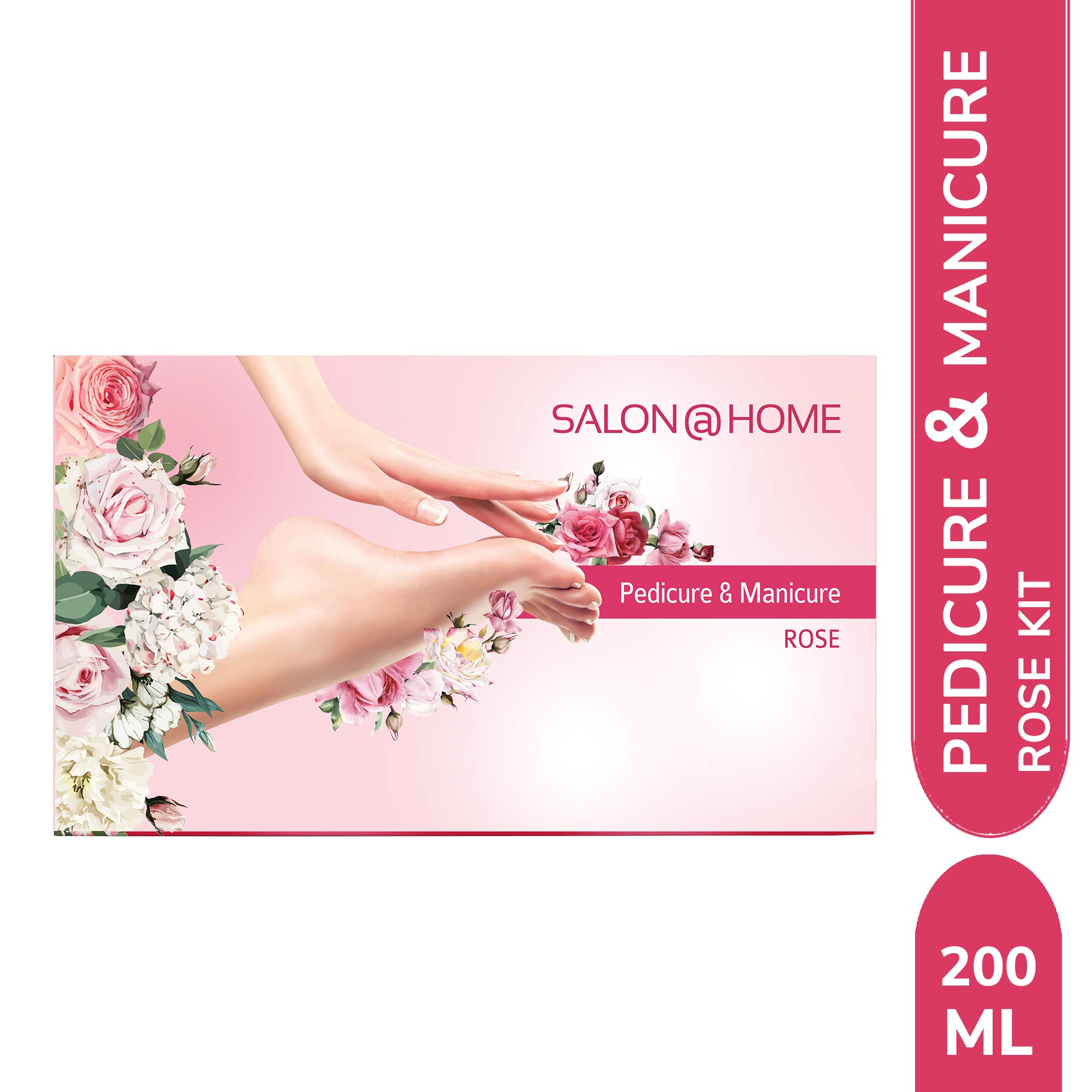 Professional Salon@Home Manicure & Pedicure Kit - 200ml Nail Care Set for At-Home Spa & Self Care | Perfect for DIY Nail Treatments, Gift Sets & Relaxation