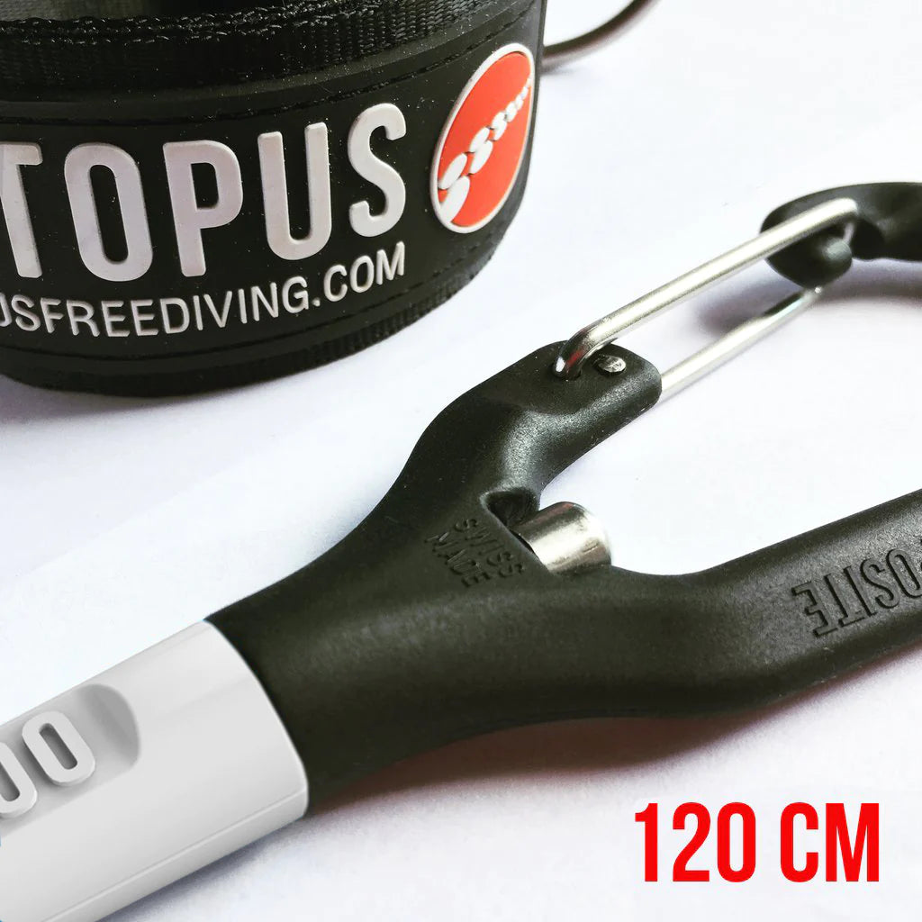 Octopus Freediving Competition Lanyard 120cm Black - Durable Scuba Diving Gear for Spearfishing & Water Sports Accessories
