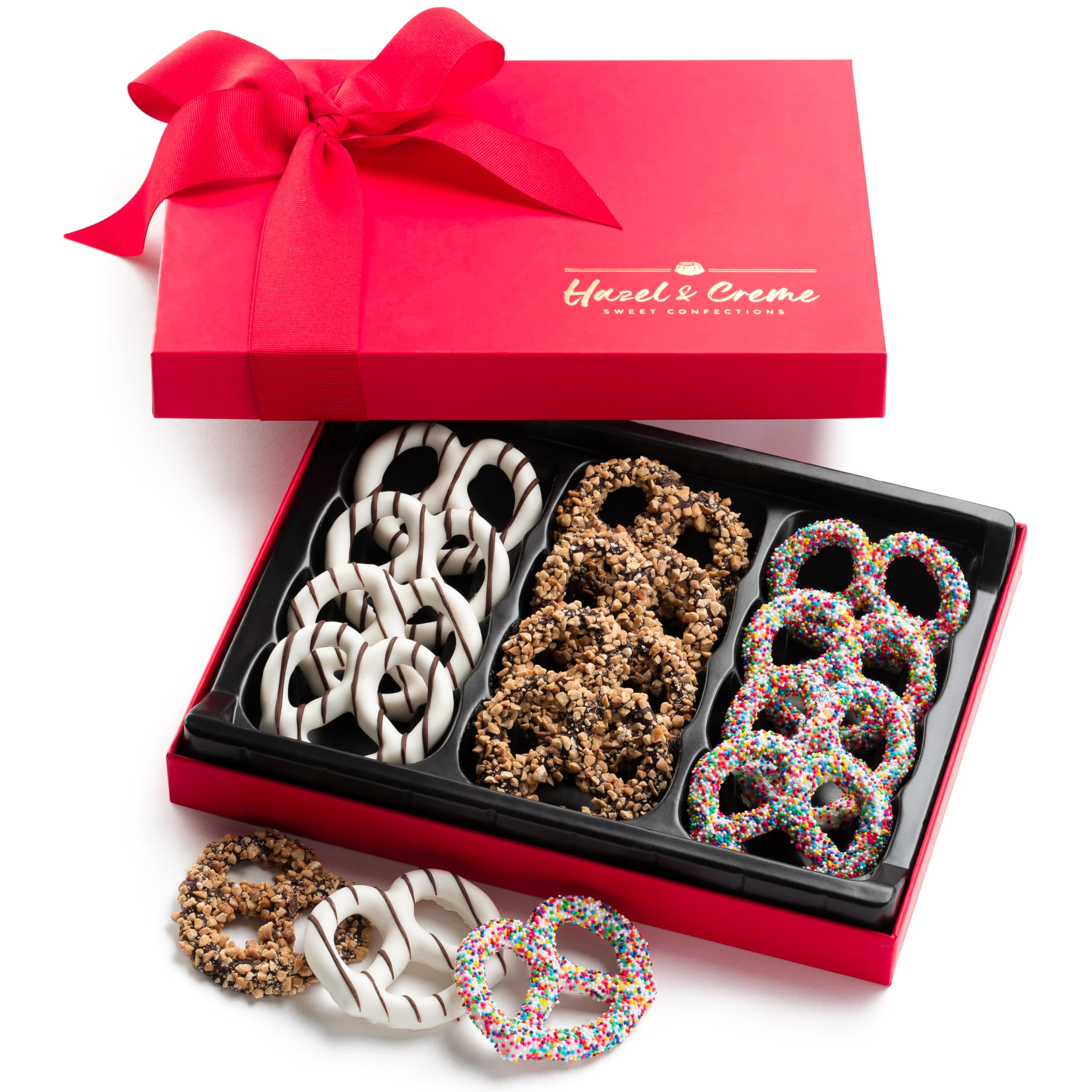 Gourmet Pretzel Gift Basket - Elegant Kosher Certified Snack Box for Birthdays, Anniversaries & Corporate Gifts | Perfect for Holiday Parties, Office Treats & Special Occasions