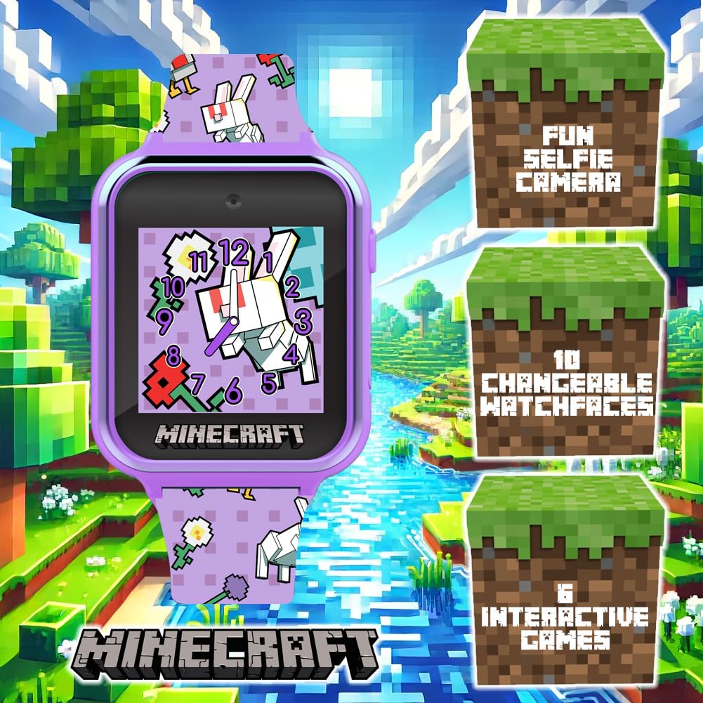Minecraft Kids Smartwatch with Camera & Games - Fitness Tracker for Kids 5.5