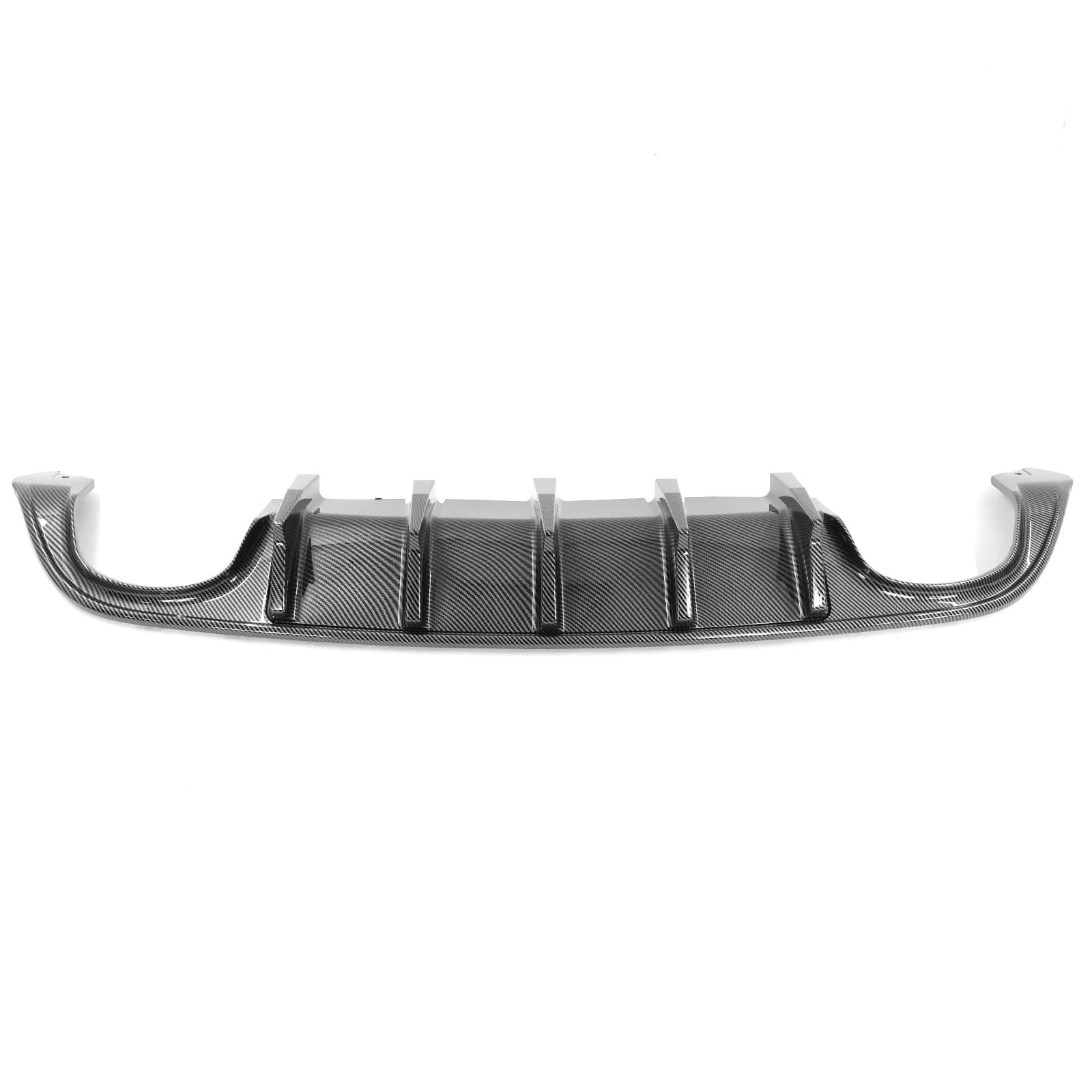 **FREEMOTOR802 Rear Diffuser Quad Exhaust Tips for 2015-2023 Dodge Charger | IKON V2 Style Carbon Fiber Print | 2PCS Bumper Lip Shark Fins (PP Material) – Upgrade Your Car’s Rear Styling for Sporty Look & Performance**