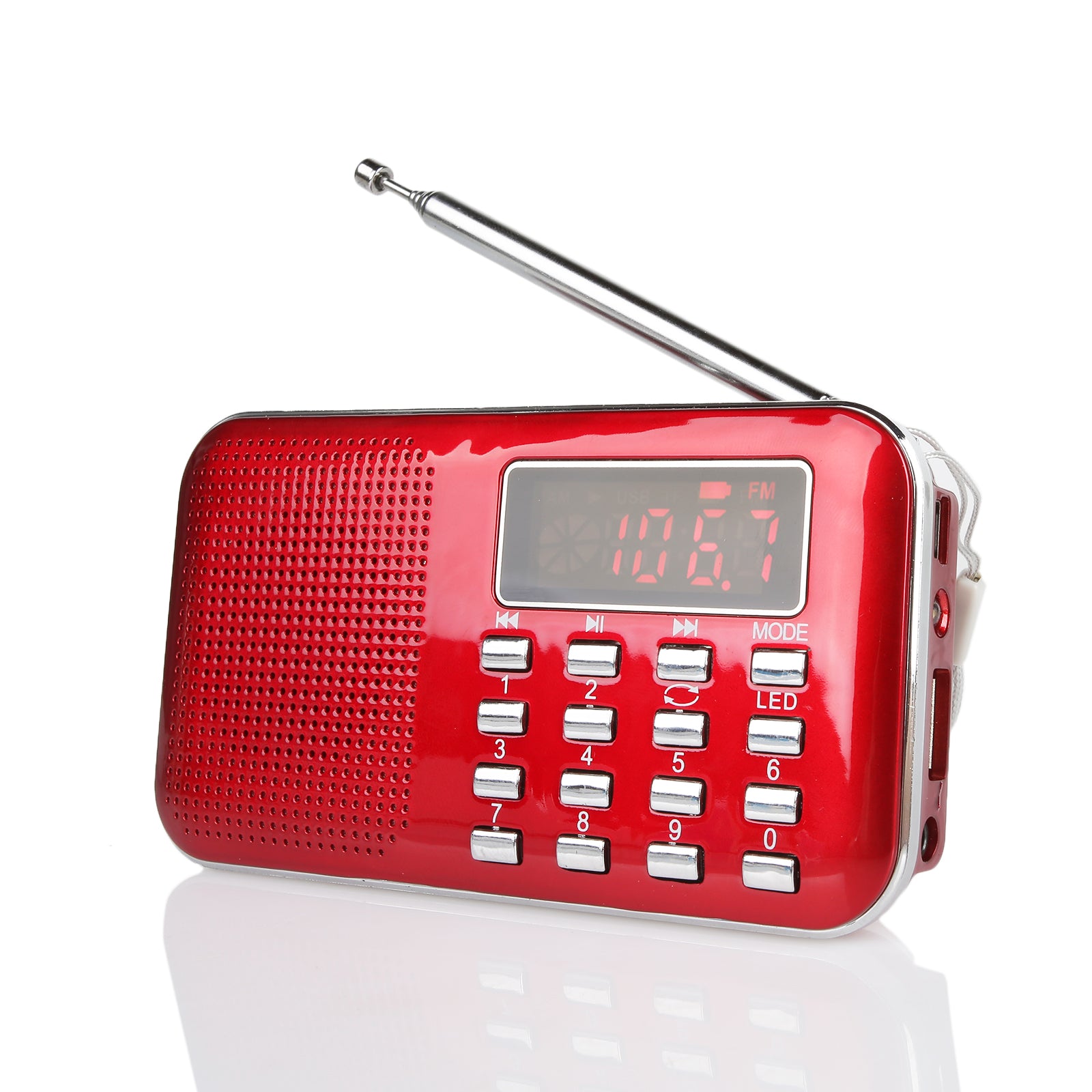 Portable Pocket AM FM Radio with MP3 Player - Compact Digital Audio Music Player for Outdoor, Travel, and Emergency Use