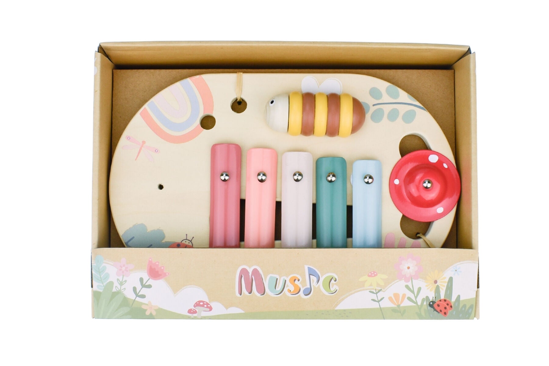 Wooden Spring Insect Music Box - Handmade Natural Wood Music Box with Wind-Up Mechanism, Perfect for Relaxation, Gifts, and Home Decor