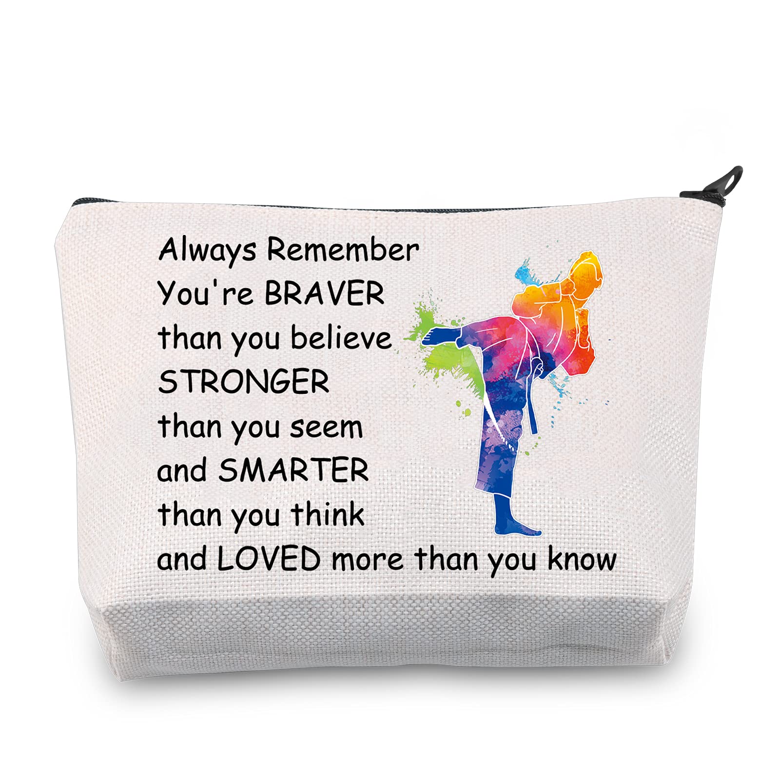 Premium Taekwondo Cosmetic Makeup Pouch - Martial Arts Gift for Women & Instructors - Durable Travel Bag for Taekwondo Lovers - Perfect for Training, Competitions & Gym Essentials