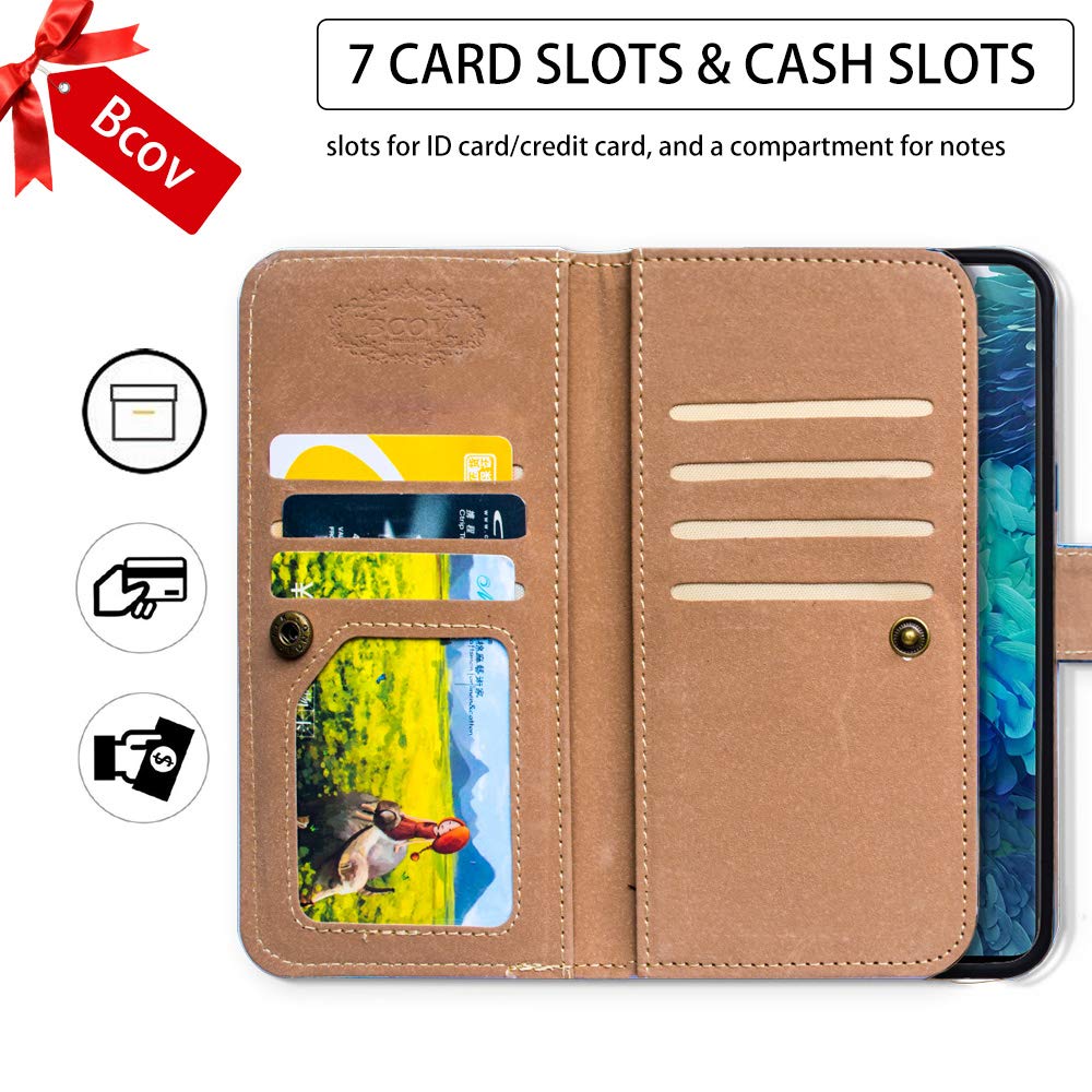 iPhone 12 Pro Max Leather Wallet Case - Paris Tower Design with Multi Card Slots, Flip Cover & Wrist Strap | Slim Protective Phone Cover for Women & Men | Perfect for Travel, Shopping & Everyday Use