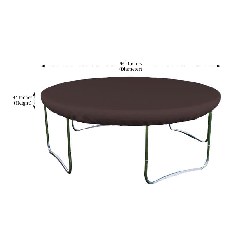 **18 Oz Waterproof Trampoline Cover - 100% Weather Resistant Round Trampoline Cover for Rain, Snow & Sun Protection (96
