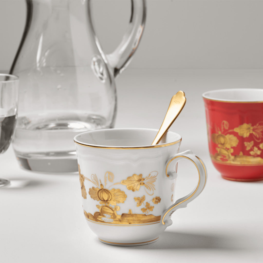 Oriente Italiano Aurum Coffee Mug - Elegant Italian Design Ceramic Cup for Espresso, Tea & Hot Drinks - Perfect for Home, Office & Gifts