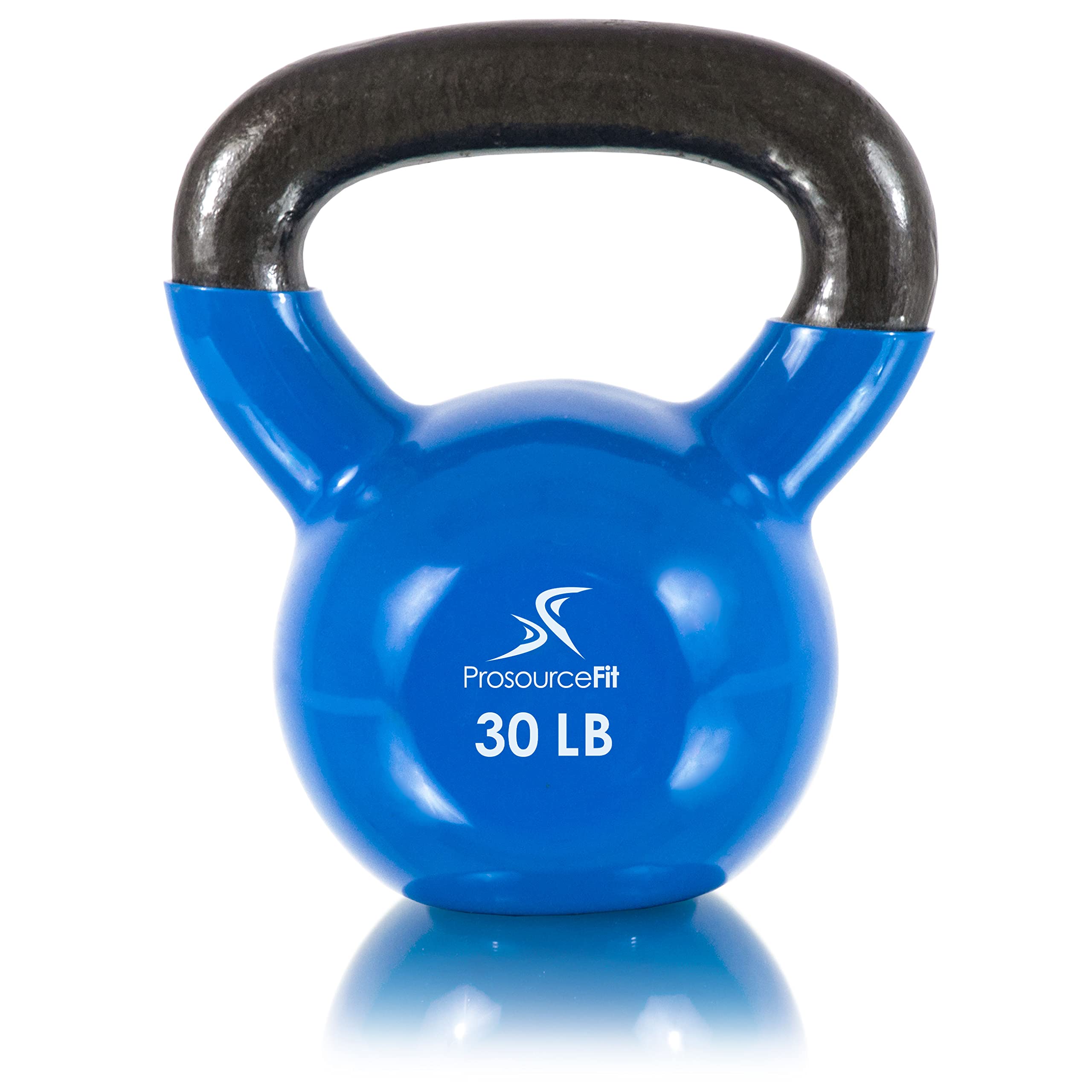 ProsourceFit Vinyl Coated Cast Iron Kettlebells - 5-50 lbs Weight Set for Strength Training, HIIT, CrossFit & Home Gym Workouts - Perfect for Full Body Fitness, Muscle Building & Cardio Exercises