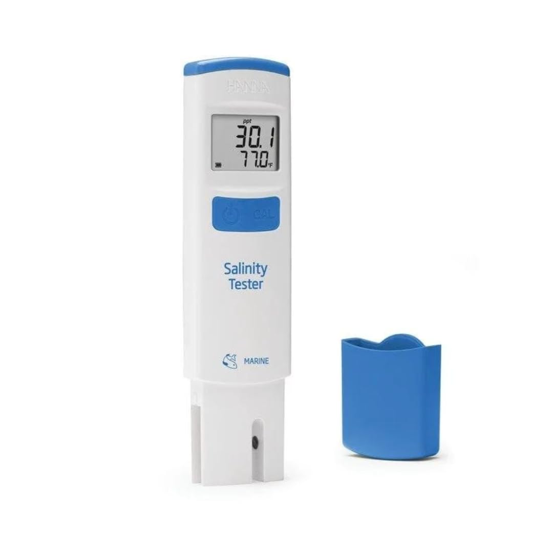 Hanna HI98319 Digital Marine Salinity Tester - Portable Saltwater Tester for Aquariums, Pools & Seawater Testing | Accurate Salinity Checker for Saltwater Fish Tanks, Marine Biology & Oceanography