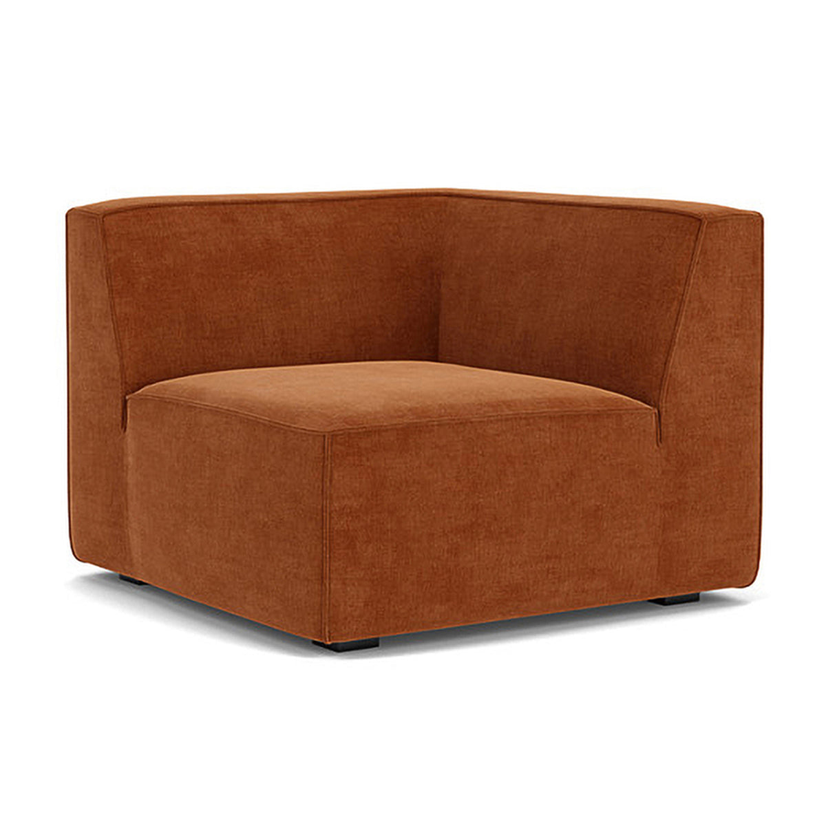 Modern Dane Fabric 1-Seater Left Corner Modular Sofa - Compact Sectional Couch for Small Living Rooms & Apartments