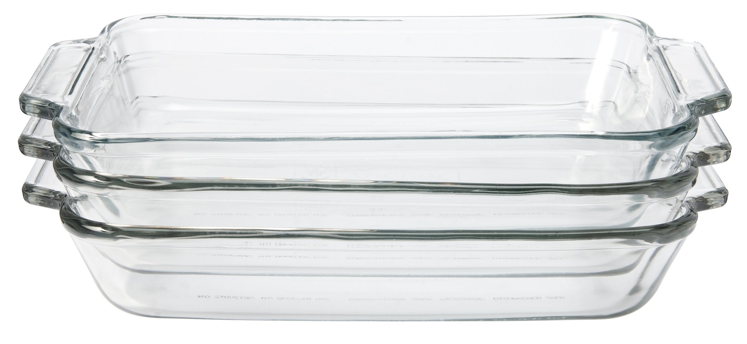 Anchor Hocking 2-Quart Glass Baking Dish Set of 3 - Oven Safe, Microwave & Freezer Friendly - Perfect for Casseroles, Lasagna, Brownies & Meal Prep