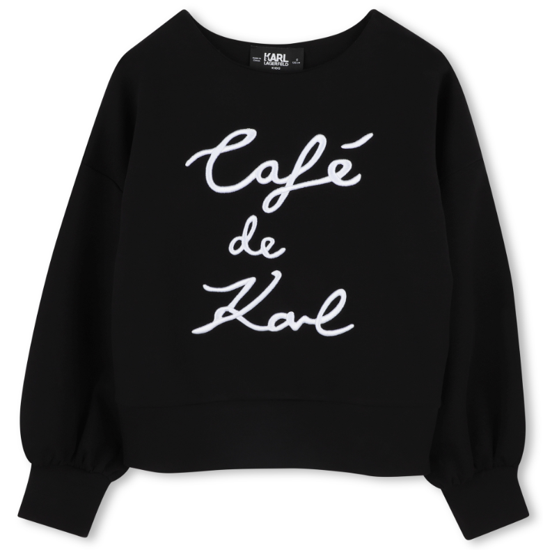 KARL LAGERFELD CAFE Sweatshirt for Women - Cozy Pullover Hoodie with Logo Design - Perfect for Casual Wear, Coffee Dates & Street Style Fashion