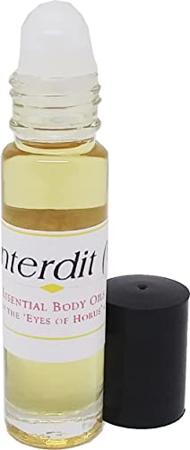 L'interdit Type Perfume Body Oil for Women - Roll-On Fragrance in Clear Glass Bottle (1/3 oz, Light Gold) | Cultural Exchange Scent | Perfect for Date Nights, Special Occasions & Daily Wear
