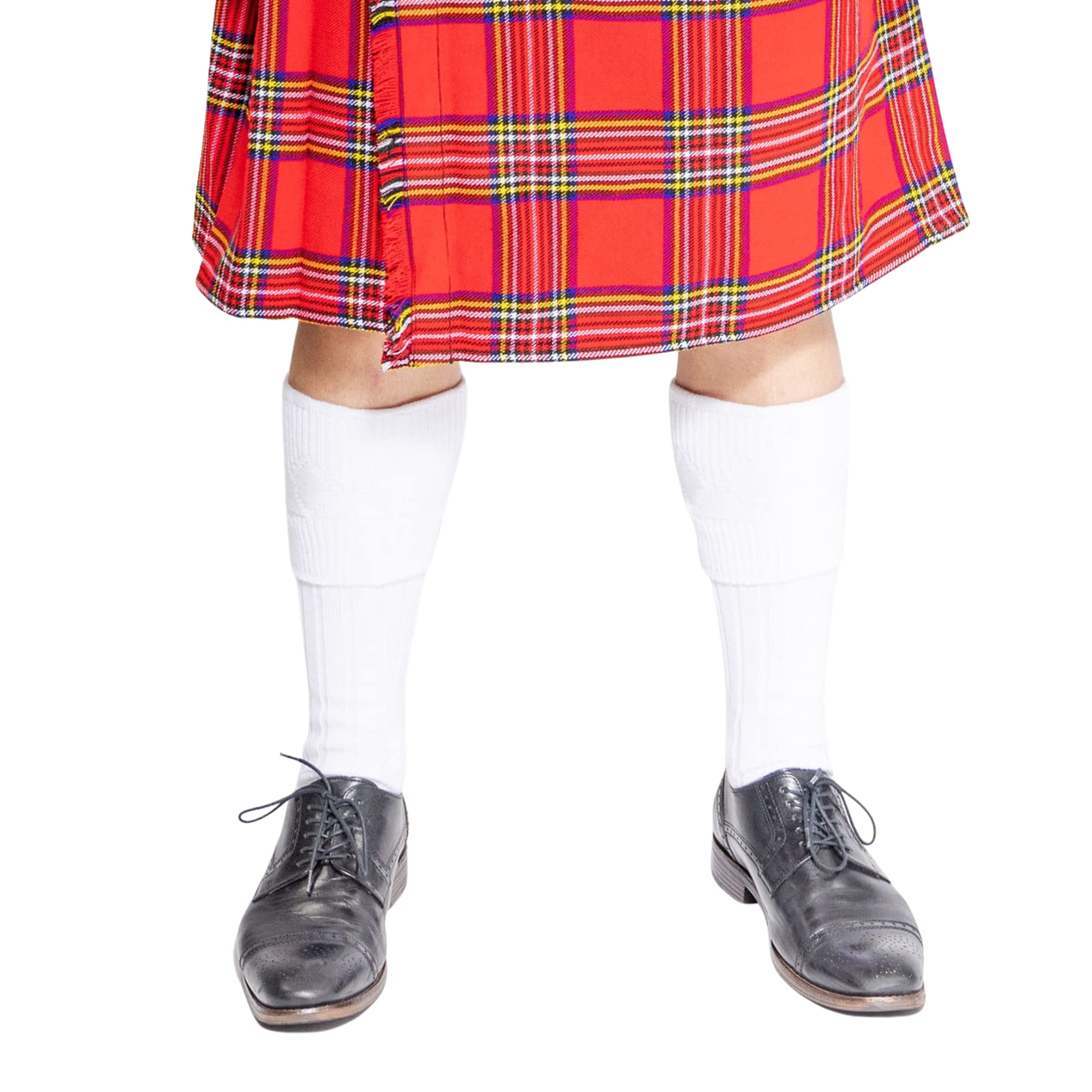 Premium Traditional Scottish Kilt Socks for Men - 5 Colors & 4 Sizes - Authentic Tartan Wool Blend Hose for Highland Dress, Weddings & Celtic Events