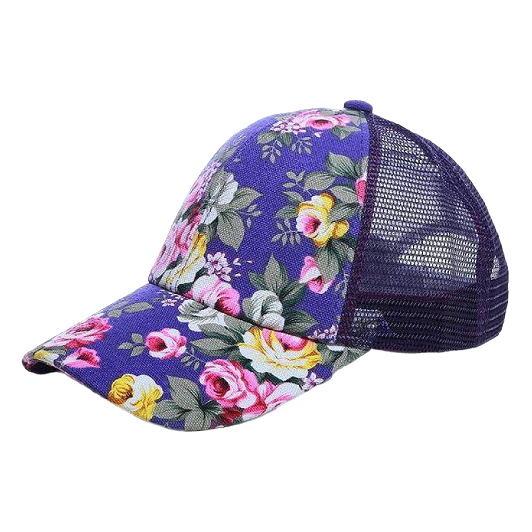 Adjustable Long Brim Baseball Cap for Women & Girls - Breathable Running Sports Hat with Stylish Print - Perfect for Golf, Jogging, and Outdoor Activities