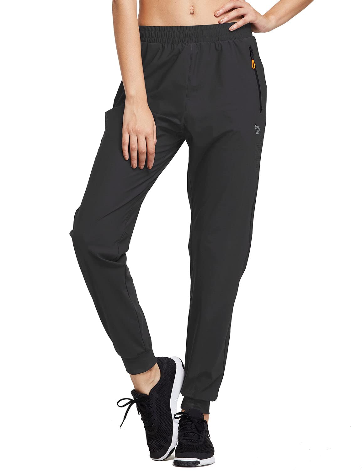BALEAF Women's Athletic Running Jogging Pants - Quick Dry Workout Pants with Zipper Pockets for Yoga, Hiking & Outdoor Activities
