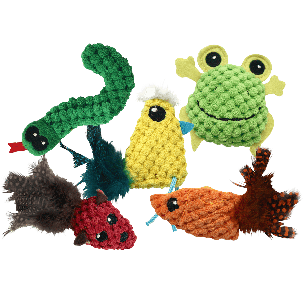 Multipet Knobby Knits Assorted Cat Toys - Interactive Plush Balls for Kittens & Cats - Perfect for Playtime, Training & Bonding with Your Feline Friend