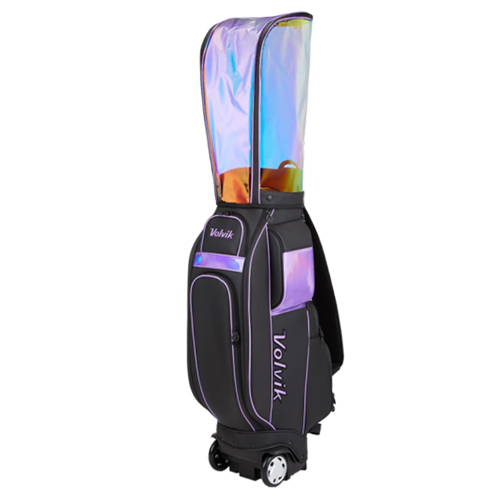 Volvik Ladies Wheeled Golf Caddie Bag - Lightweight Push Cart Bag with 14-Way Divider & Multiple Pockets | Perfect for Women Golfers on the Course or Driving Range