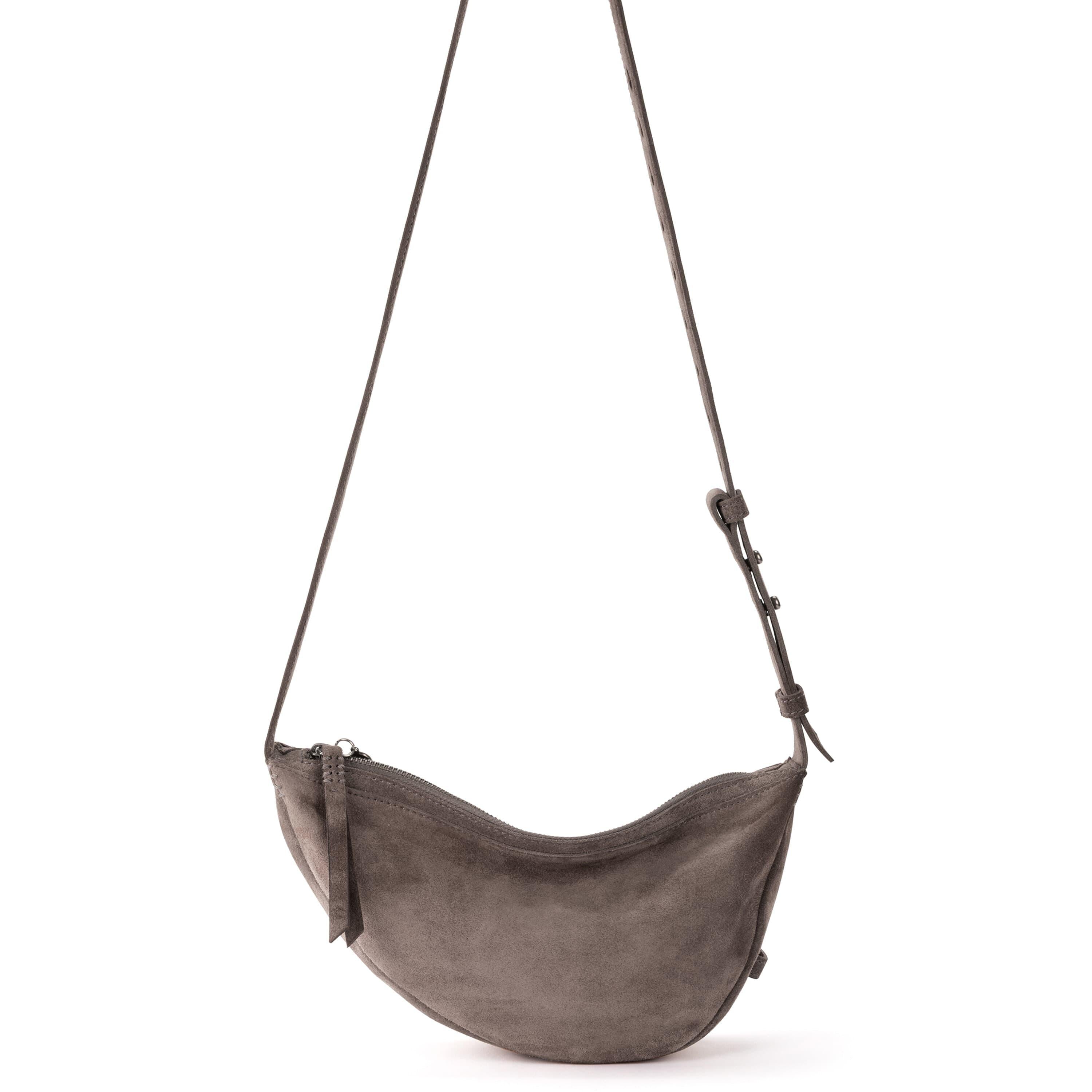 Premium Leather & Mushroom Suede Tess Sling Bag - Stylish Crossbody Purse for Women, Perfect for Work, Travel & Everyday Use