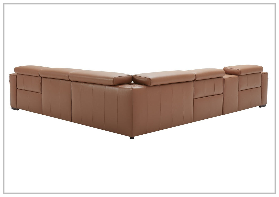 Gio Italia Aventura L-Shaped Leather Power Reclining Sectional Sofa - Modern Living Room Furniture for Home Theater & Family Gatherings