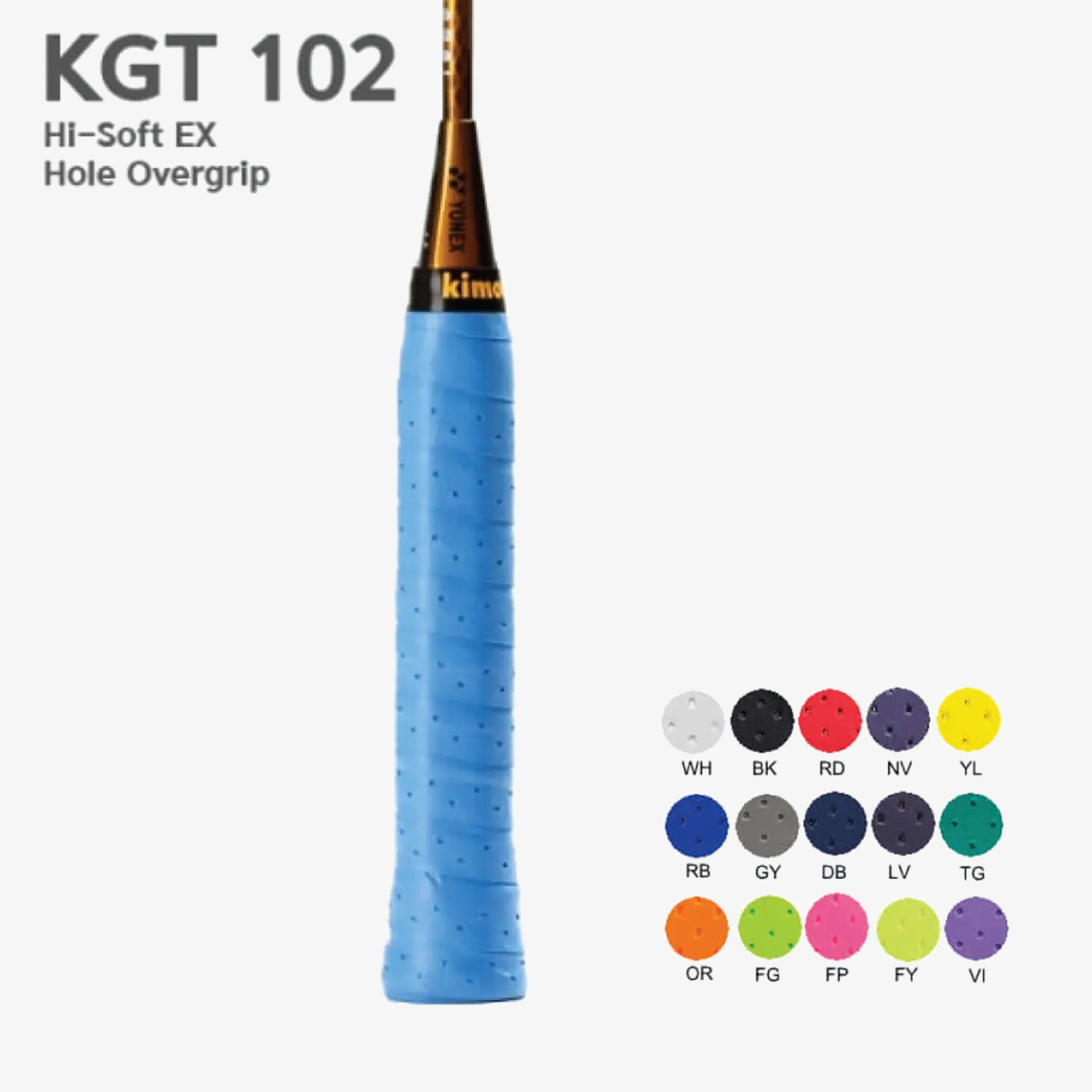 Kimony KGT102 Hi Soft EX Perforated Badminton Grip Tape - Premium Sweat-Absorbing Tennis & Badminton Racket Handle Wrap for Enhanced Comfort & Performance