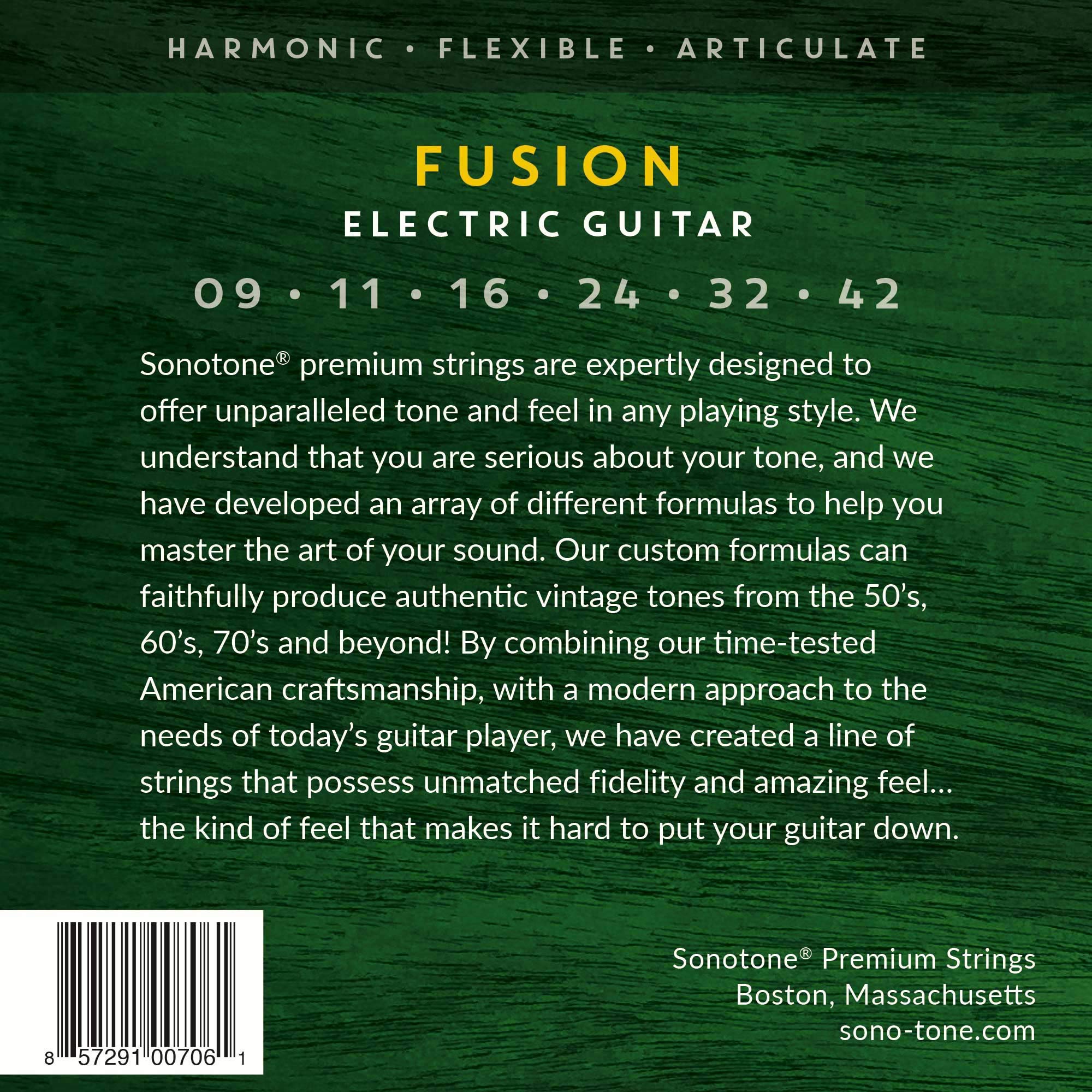 SonoTone Fusion 09-42 Extra-Light Electric Guitar Strings - Custom Alloy Blend, Hand-Wound Hex Core for Comfort & Durability - Tarnish Resistant, Flexible & Articulate - Made in USA - Perfect for Rock, Blues & Studio Recording