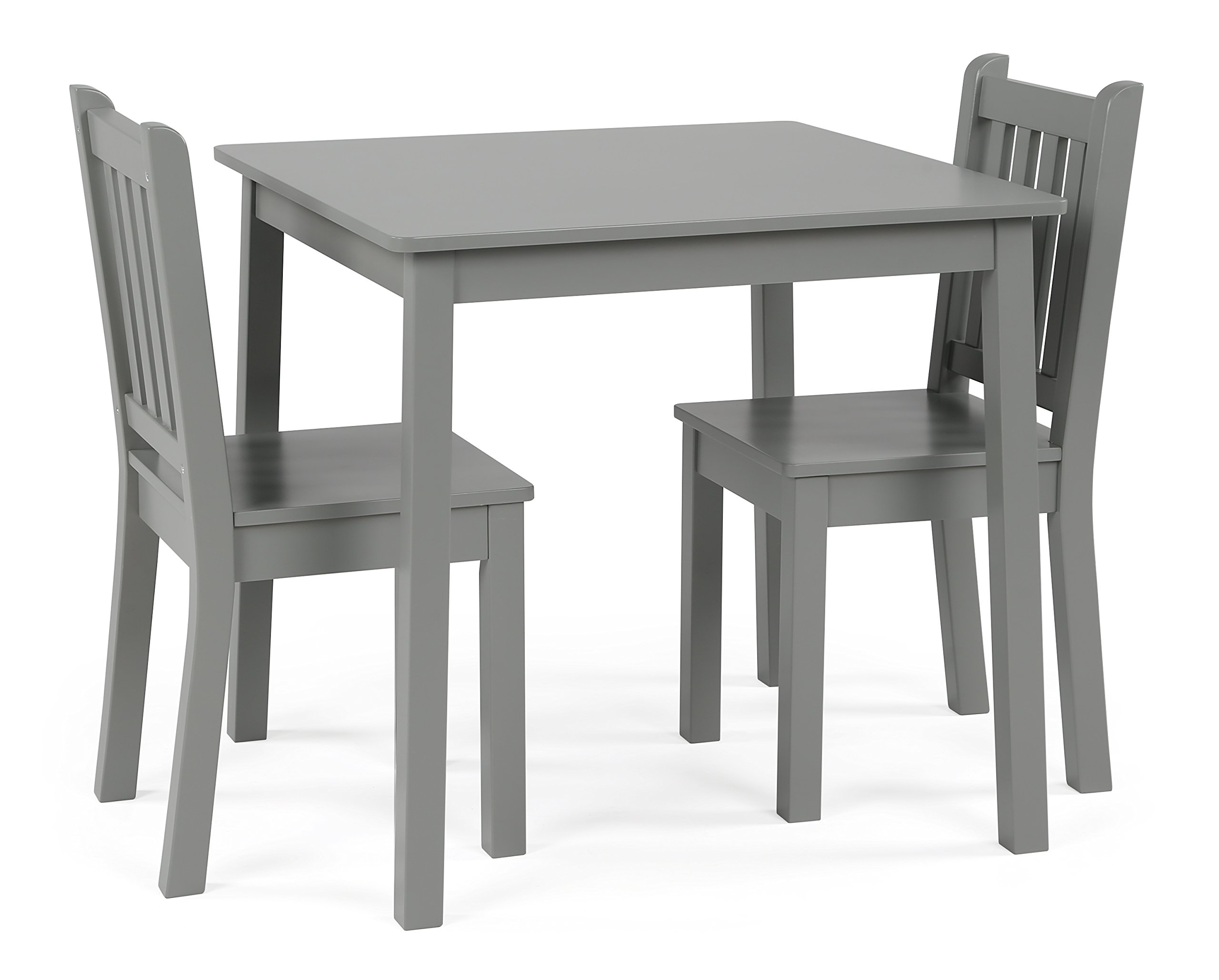 Humble Crew Kids Wooden Table and 2 Chairs Set - Square Toddler Activity Table for Arts, Crafts & Snack Time - Sturdy Durable Children's Furniture for Playroom, Classroom & Home Learning