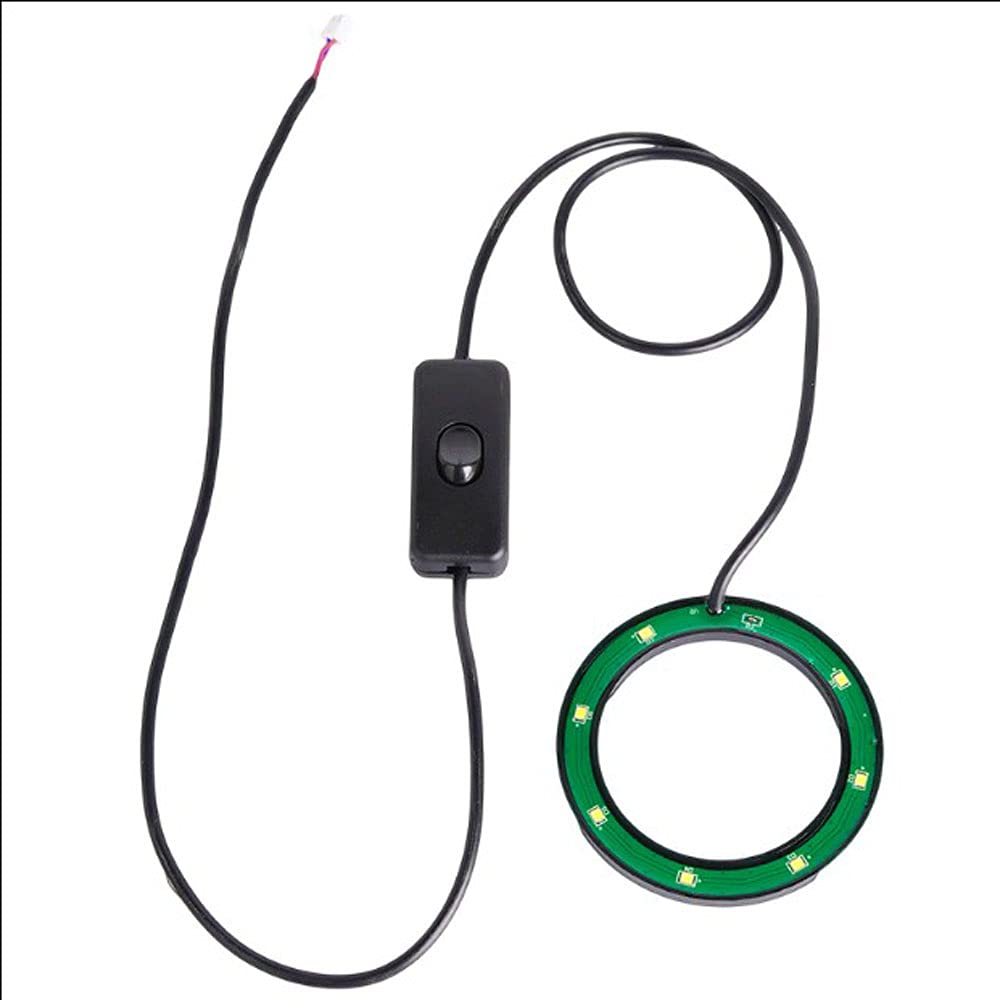 24V LED Waterproof Spindle Lamp for Milling Machine - 50mm ID Shadow-Free Vertical Light Source for CNC Engraving & Machine Tools - Ideal for Precision Metalworking, Woodworking & Industrial Applications
