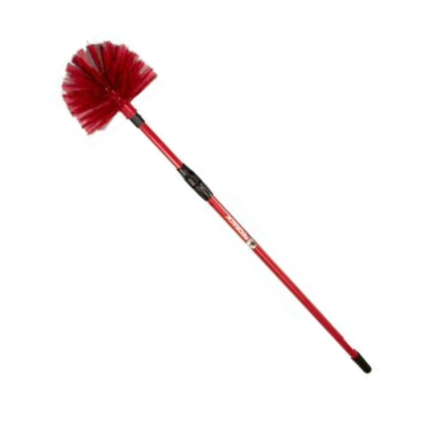 Extendable Crystalwhite Domed Cobweb Duster Broom - Long Reach Ceiling & High Wall Cleaner for Home, Garage, and Hard-to-Reach Areas