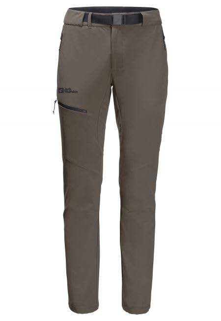 Jack Wolfskin HOLDSTEIG Outdoor Hiking Pants for Men - Cold Coffee Color, Size M (52) - Durable & Water-Resistant for Camping, Trekking & Mountain Adventures