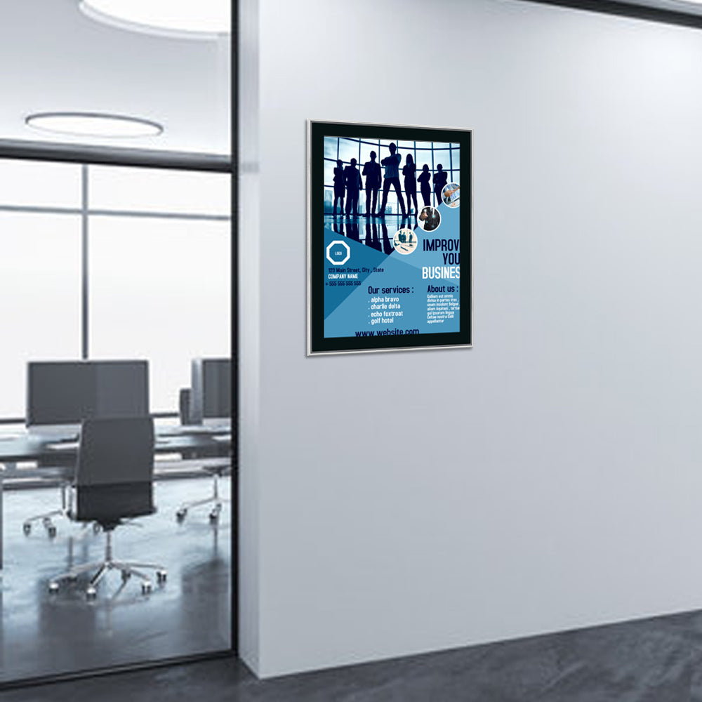 11x17 Poster Frame - SwingFrame Classic Metal Display with Swing Open Design, Easy Changeable Frame for Wall Art, Photos & Posters - Perfect for Home, Office & Gallery Decor