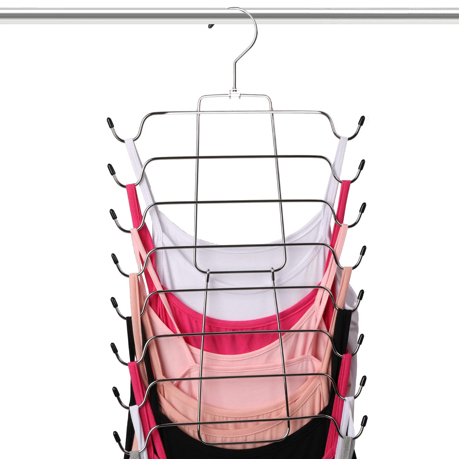 Magicool Cami Hanger 2 Pack - Space Saving Closet Organizer for Tank Tops, Bras, Pajamas & Dresses | Perfect for Wardrobe Storage, Travel & Laundry Room Organization