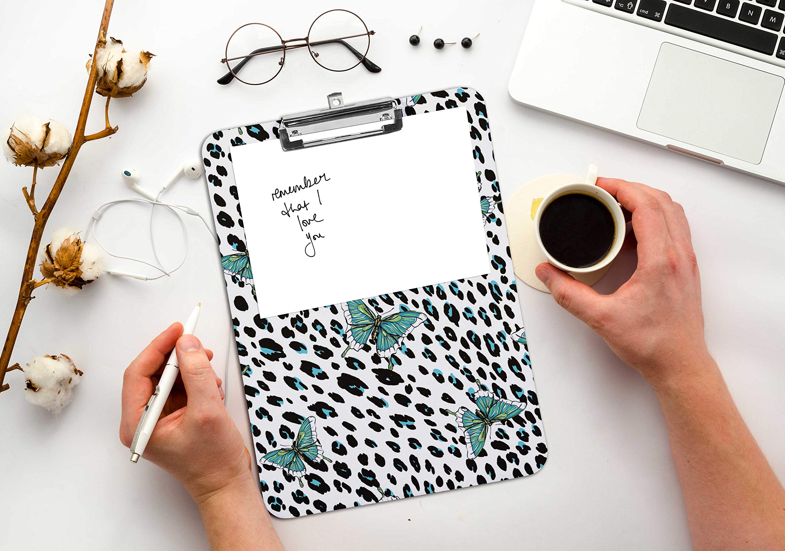 Double Sided Dry Erase Clipboard 9x12.5 - Letter Size with Marker & Duster for Office & School