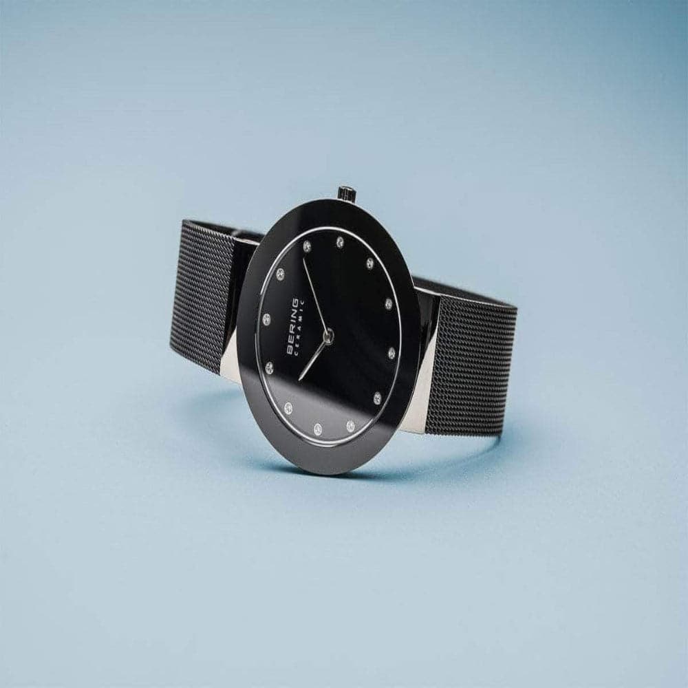 BERING 11435-102 Ceramic Women's Watch - Luxury Waterproof Analog Wristwatch for Women, Perfect for Office, Party & Everyday Wear
