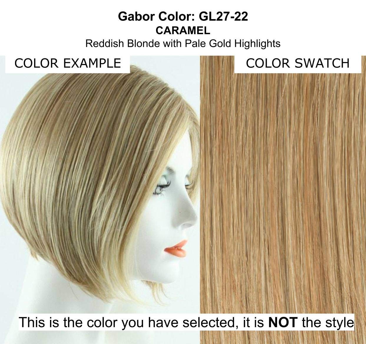 Gabor Soft & Subtle PETITE-AVERAGE CAP Wig Bundle - 5 Piece Set (GL27-22) with Christy's Wigs Q&A Booklet, 2oz Travel Wig Shampoo, Wig Cap & Wide Tooth Comb | Perfect for Travel, Cosplay & Everyday Wear