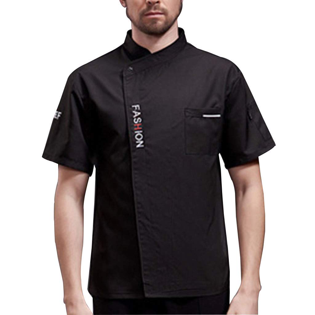 Unisex Chef Coat - Classic Short Sleeve Kitchen Jacket for Professional Cooks | Lightweight & Customizable Chef Works Top | Perfect for Restaurants, Catering & Culinary Schools