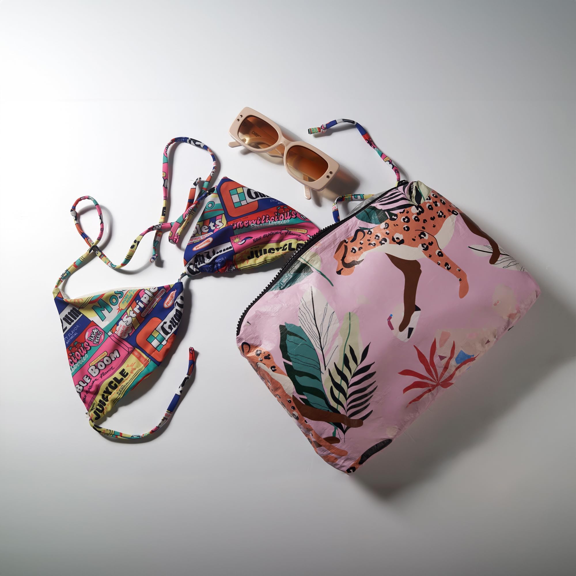 L'OLGA COLLECTION Mid Pouch - Lightweight Reusable Makeup & Toiletry Bag | Waterproof Cosmetic Organizer for Travel, Beach & Gym | Perfect Gift for Women | Compact Zippered Pouch for Swimsuits, Bikinis & Essentials