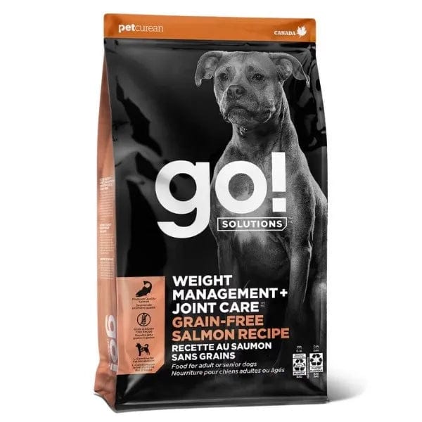 Go! Solutions Weight Management + Joint Care Grain-Free Salmon Recipe Dry Dog Food - Healthy Weight Control & Joint Support for Adult Dogs - Perfect for Active & Senior Dogs