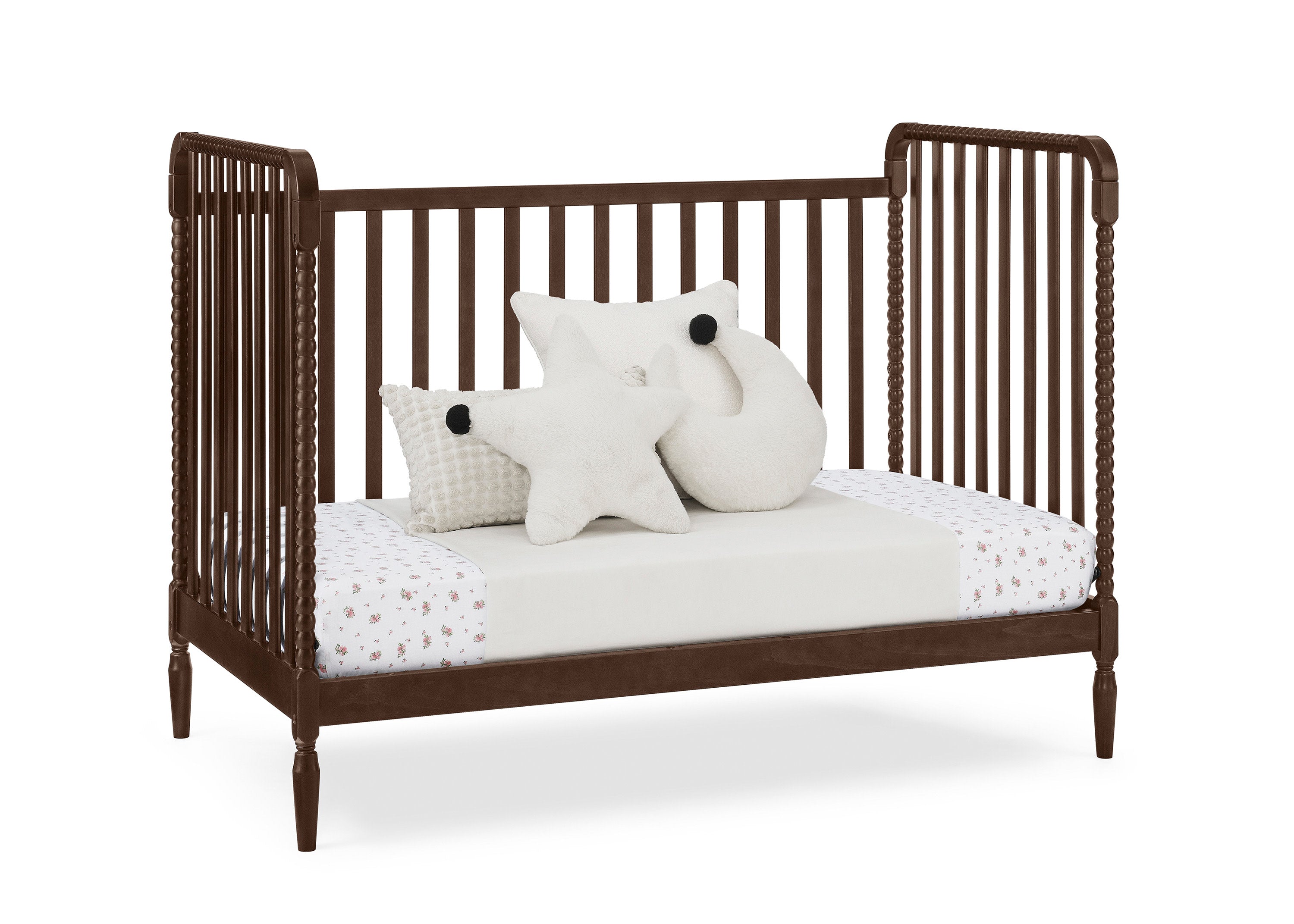 Lily 4-in-1 Convertible Baby Crib - White Nursery Furniture for Newborn to Toddler Bed | Perfect for Modern Nursery, Bedroom & Daycare