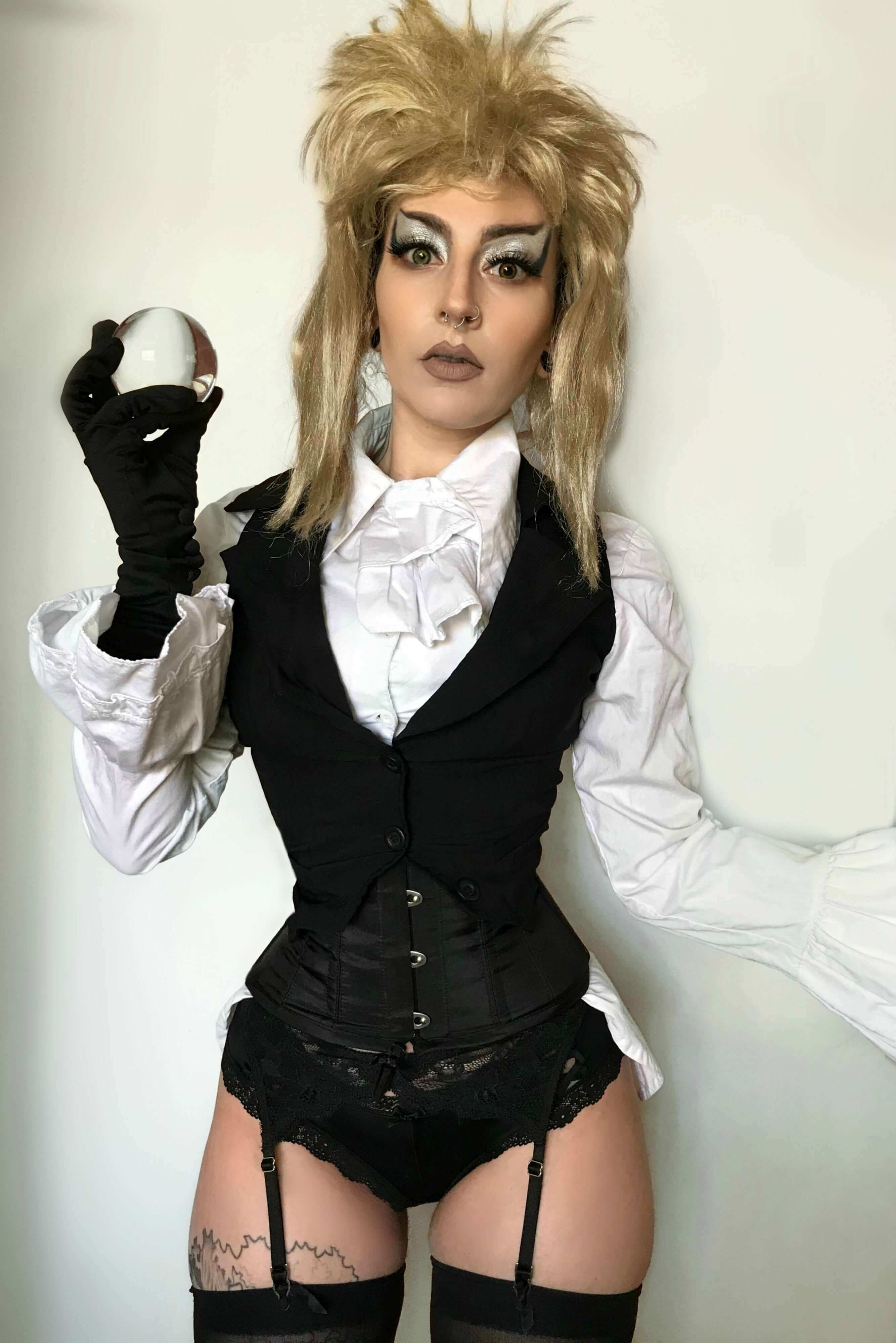 Labyrinth Jareth Corset - The Goblin King Costume | Gothic Steampunk Cosplay & Halloween Outfit for David Bowie Fans | Perfect for Movie-Themed Parties, Comic Con, and Fantasy Events