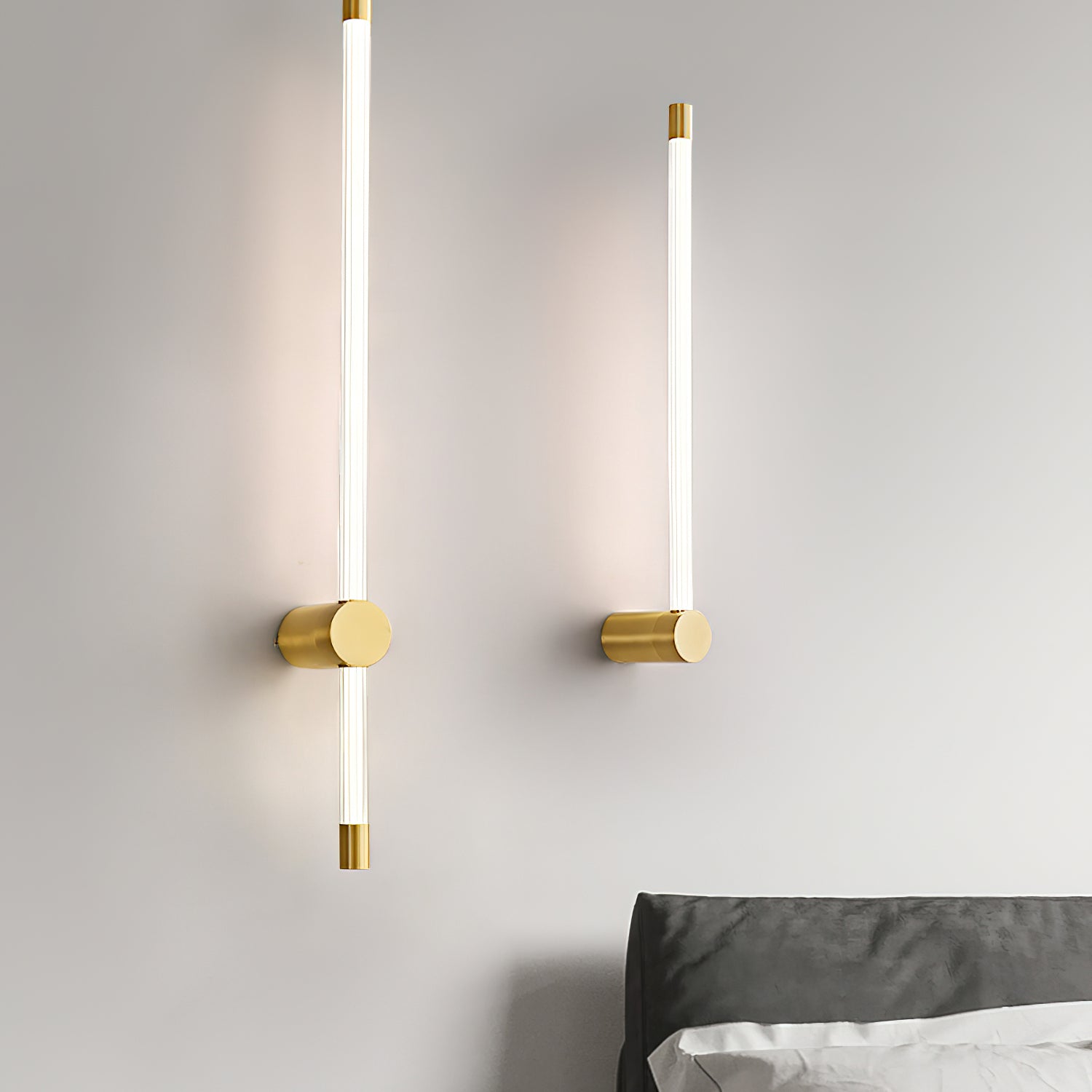 Modern Linear LED Wall Sconce - Energy Efficient Dimmable Lighting Fixture for Bedroom, Living Room & Hallway - Sleek Contemporary Design with Warm White Light